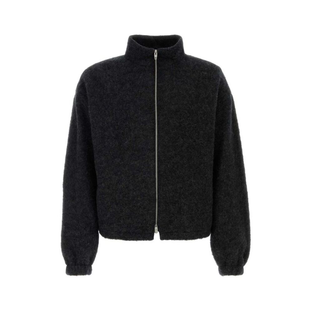 Jil Sander Men Charcoal Wool Blend Sweatshirt